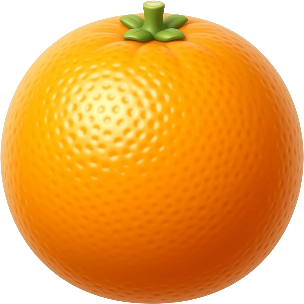 orange fruit without stem emoji