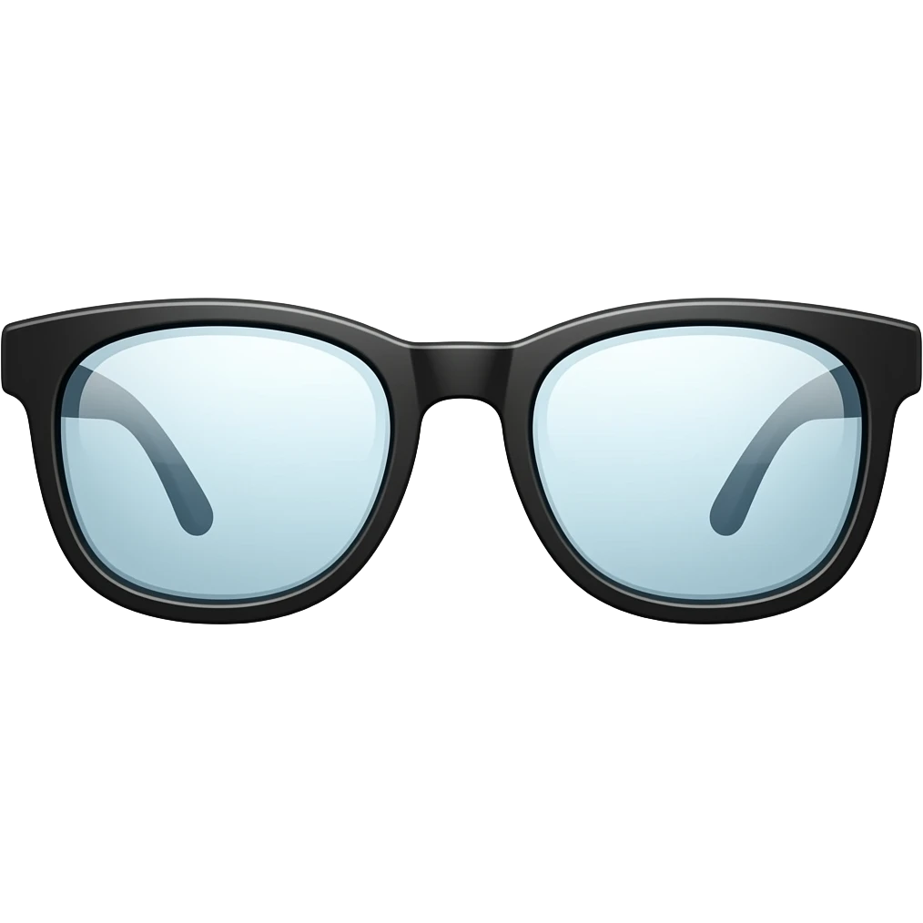 Create high-quality glossy emojis with a vibrant modern style.Make the emojis look premium, shiny, and eye-catching with bright highlights, smooth gradients, soft reflections, and glowing details.  glasses emoji emoji