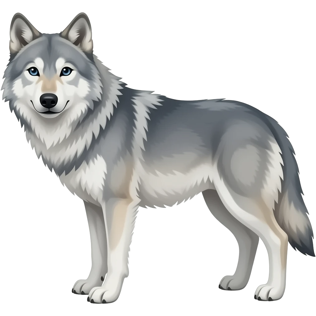 Grey wolf emoji