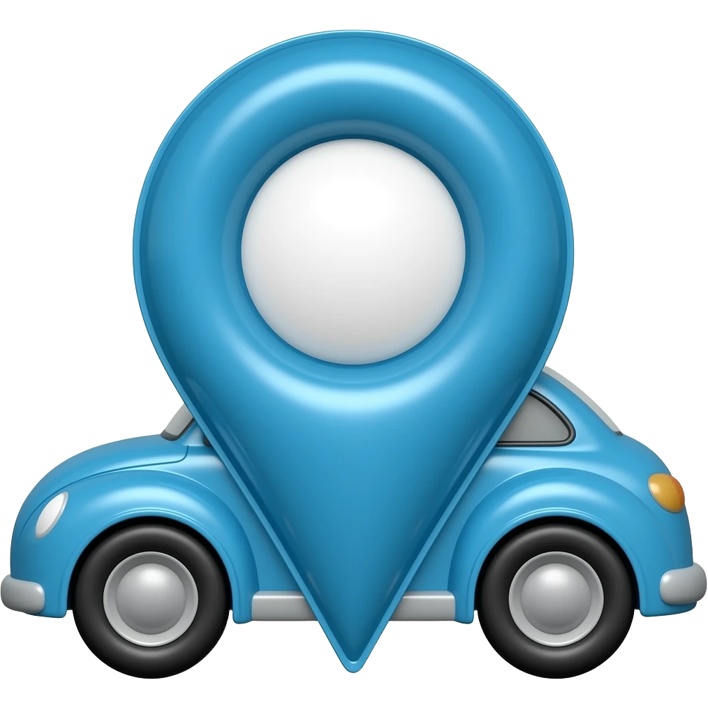 inflatable map pin car color 003B73 emoji