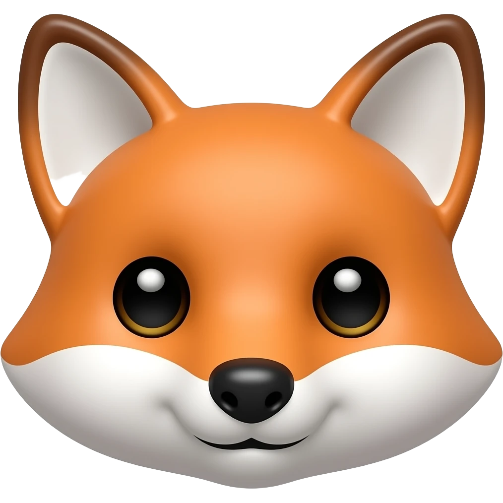 just face fox emoji