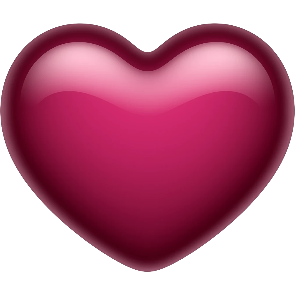 Бордовое сердечко emoji