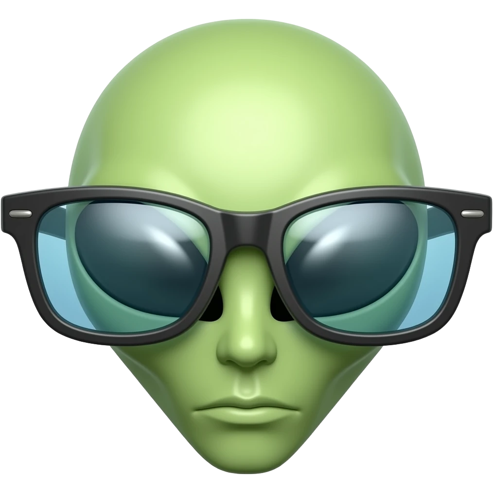 Alien glasses emoji