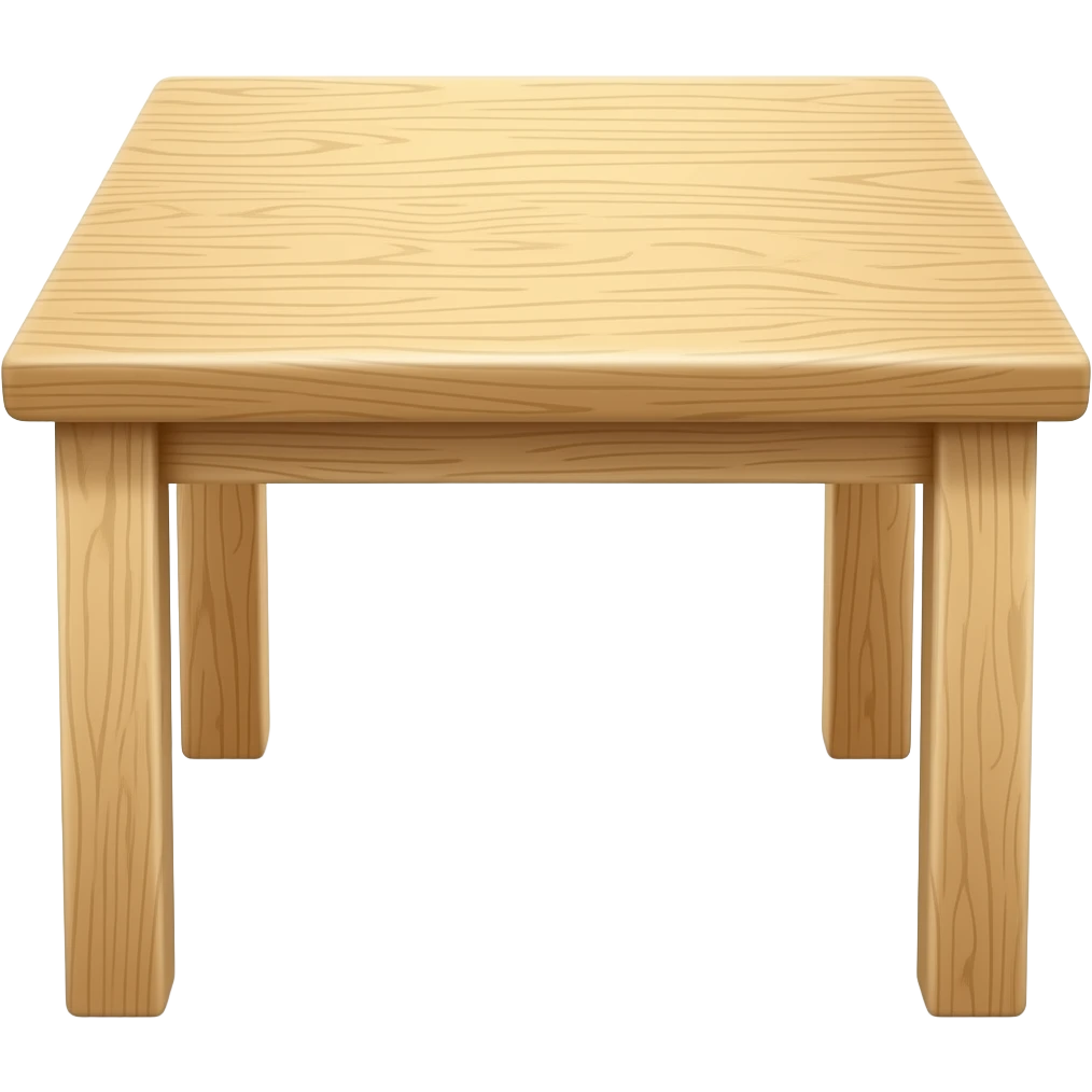 table from front white background emoji