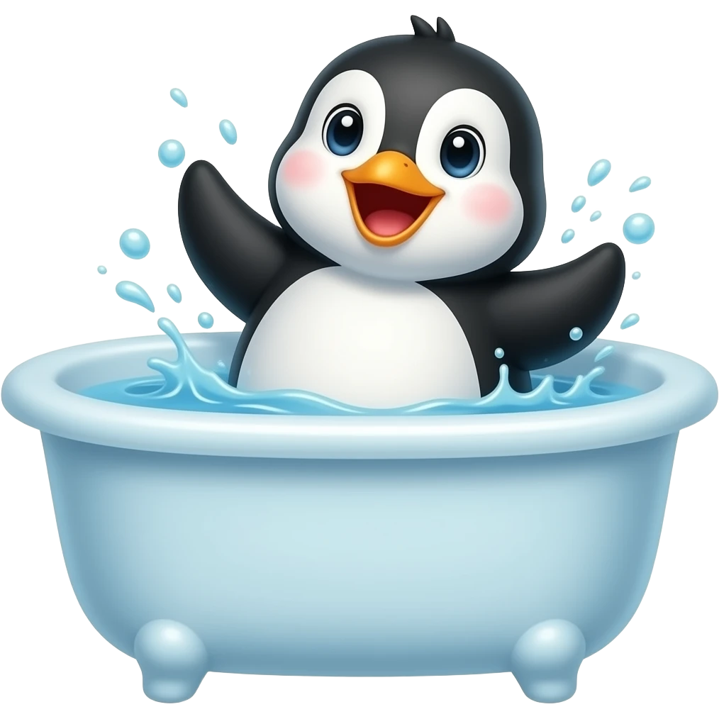 🛁🐧🤣🏊😁🤽☺️ emoji