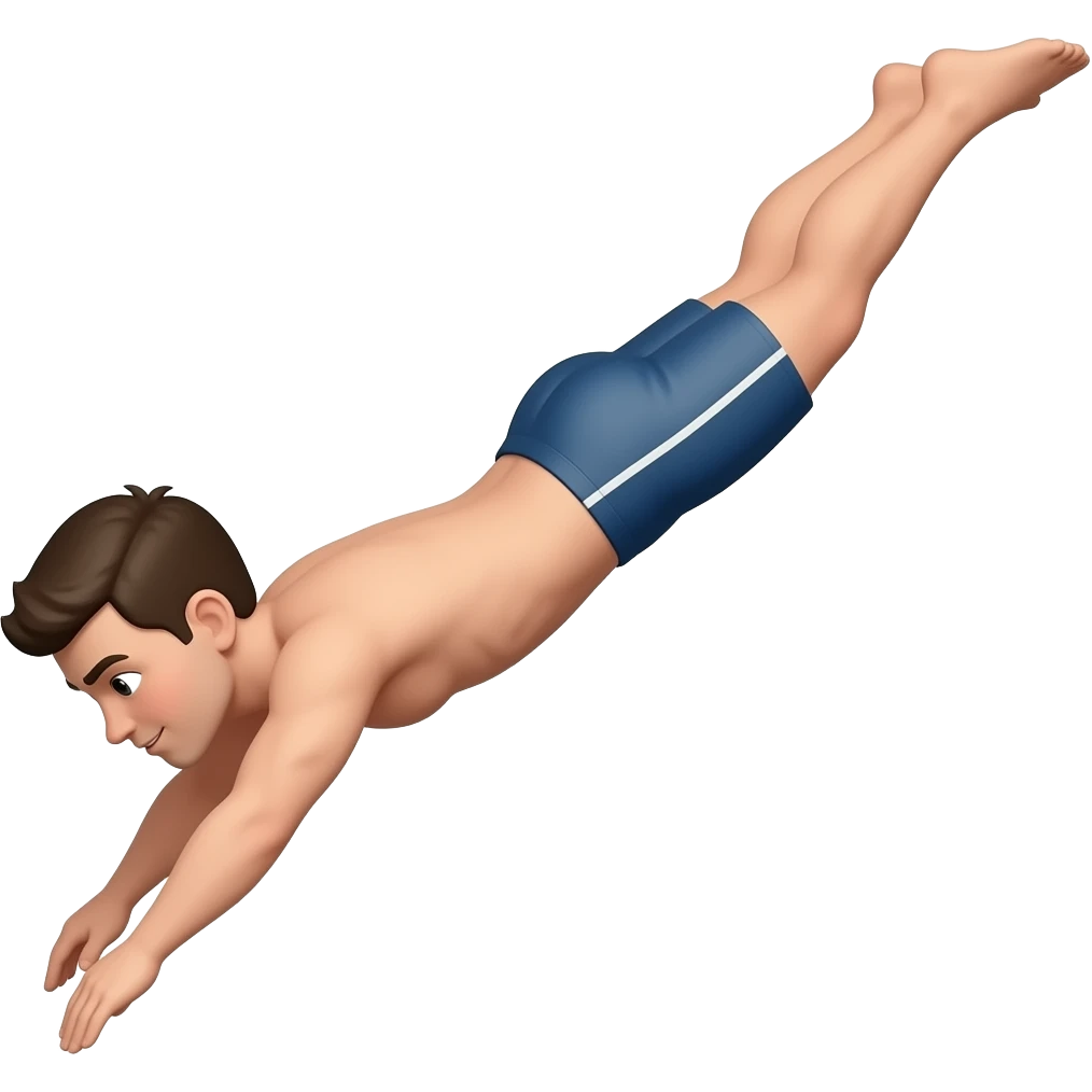 a guy diving emoji