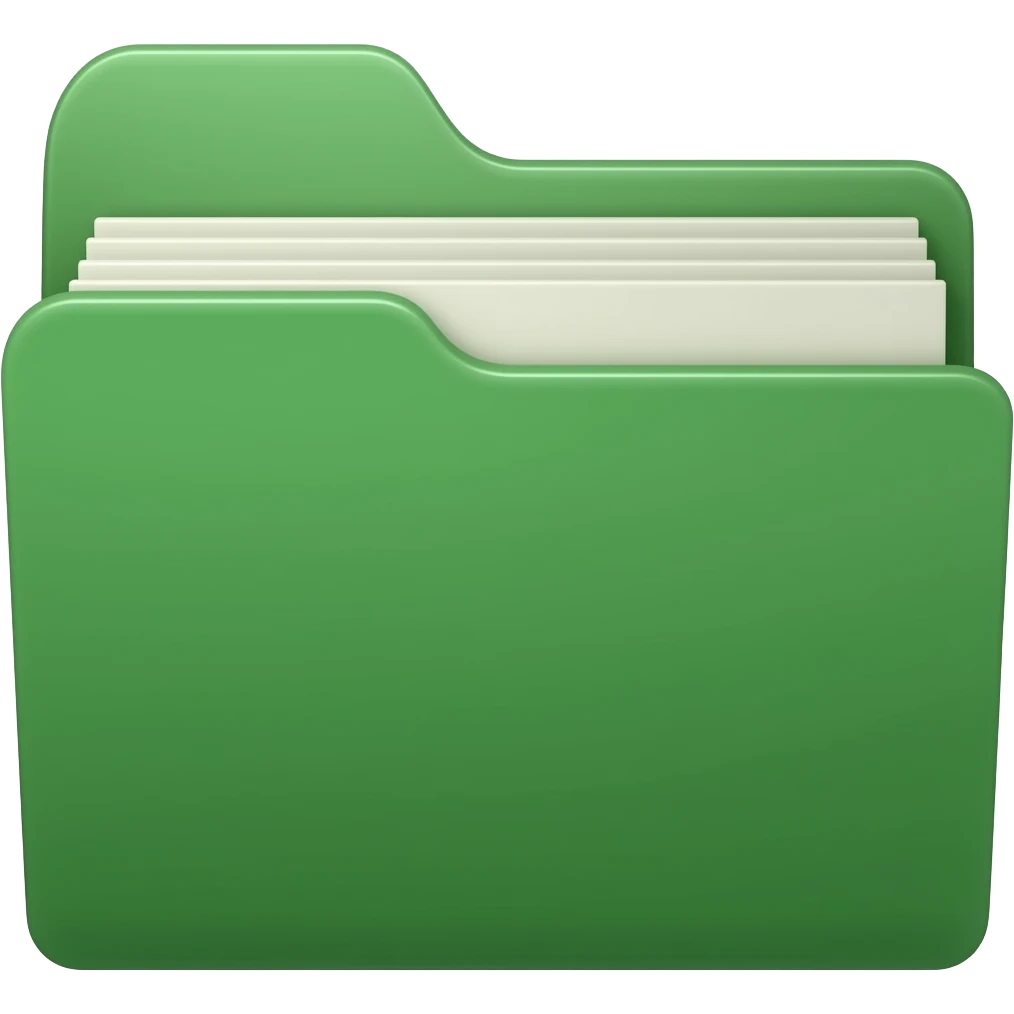 Green folder  A4 file emoji