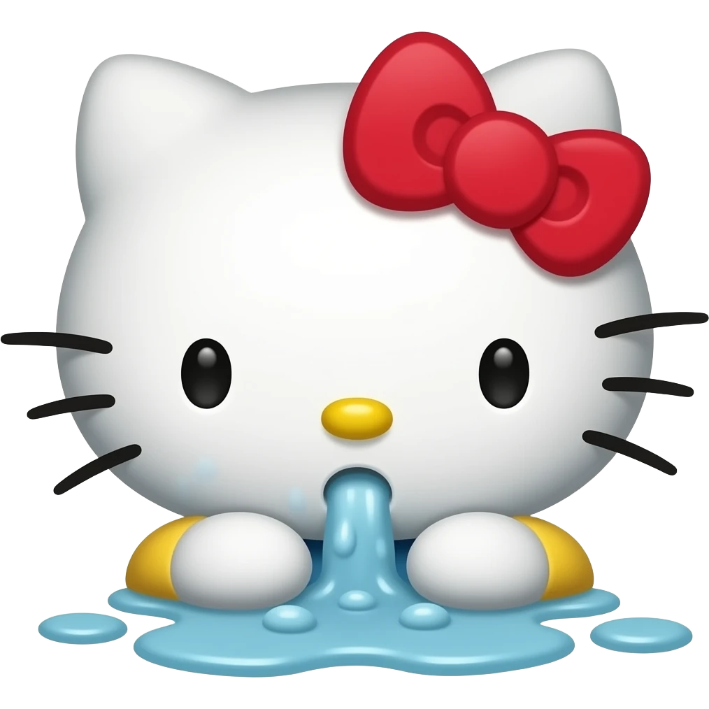 vomiting, diarrhea, epidemic hello kitty emoji
