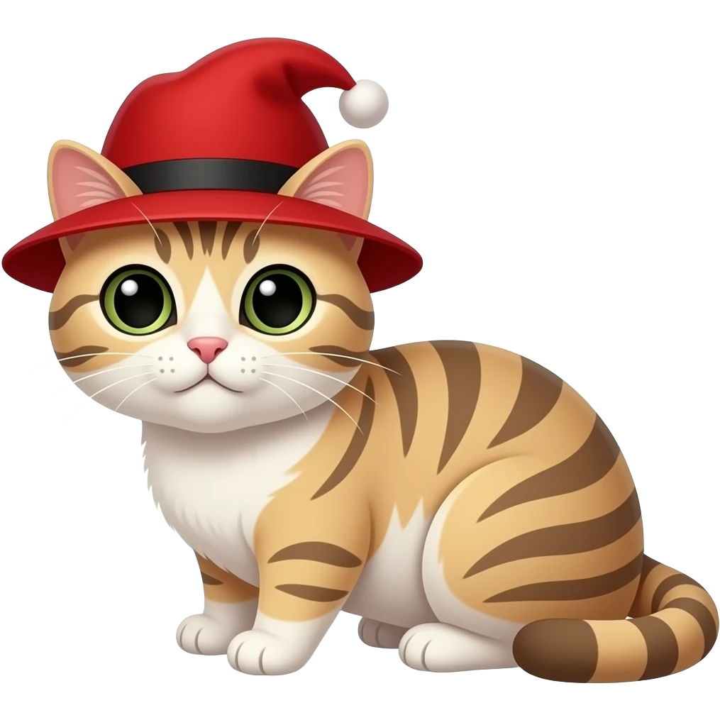 cat with Red Hat emoji