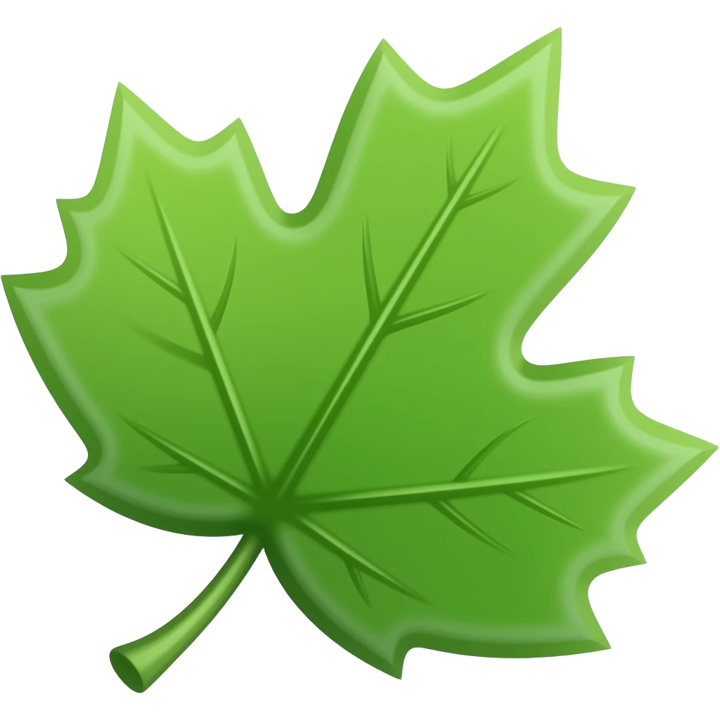 Cute leaf emoji