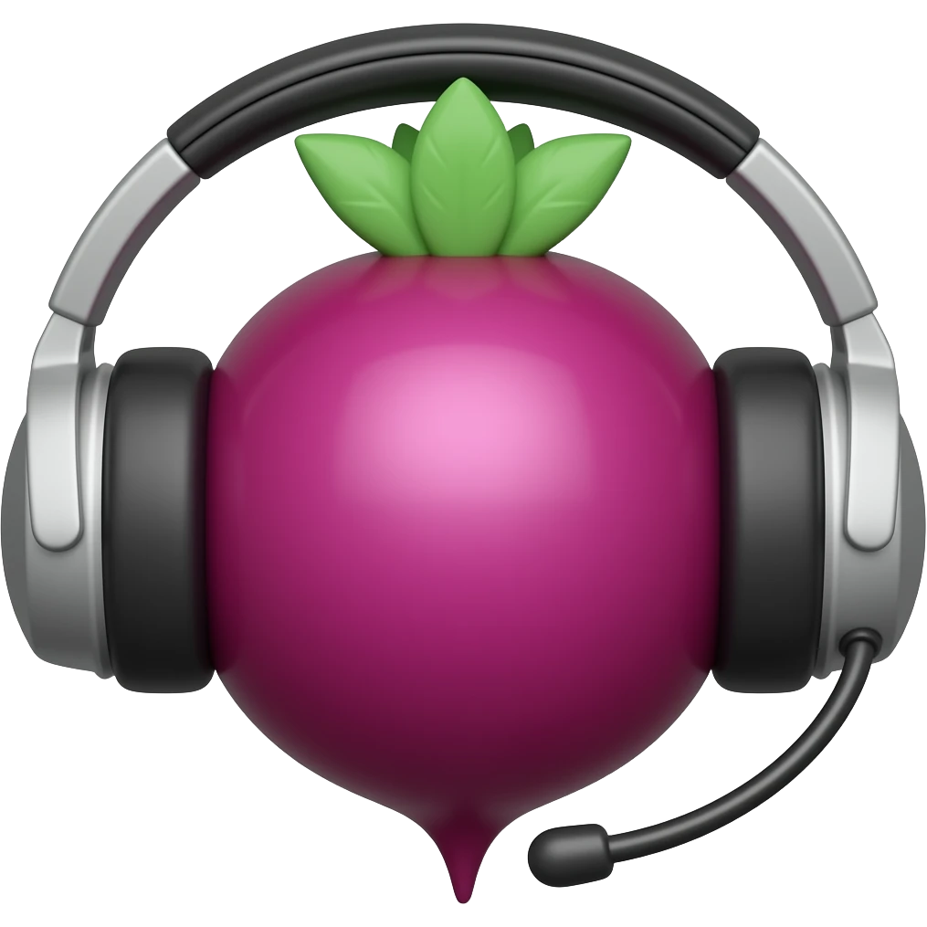 beet using headsets emoji