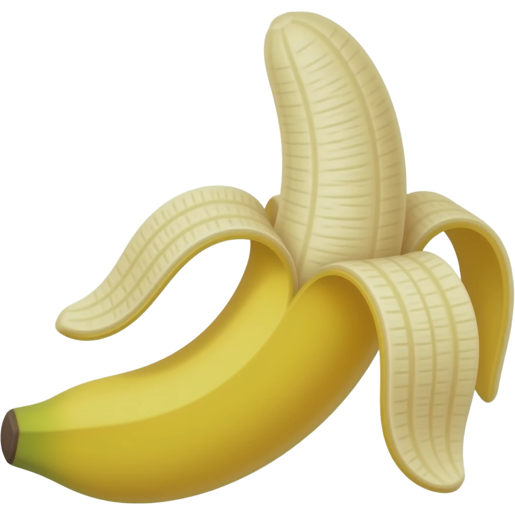Banana peeled halfway emoji