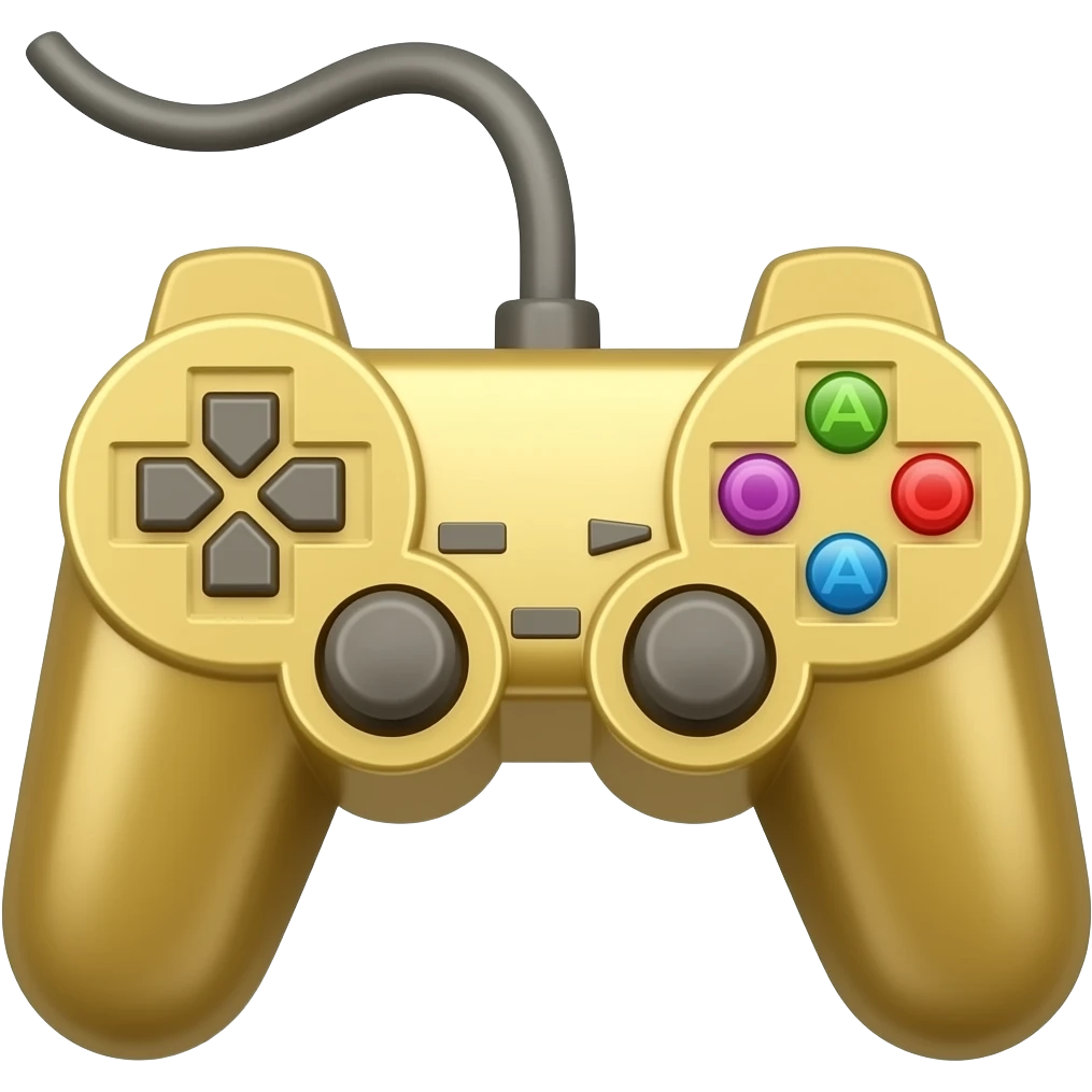 "G.G" retro gaming pixel doré sans fond emoji