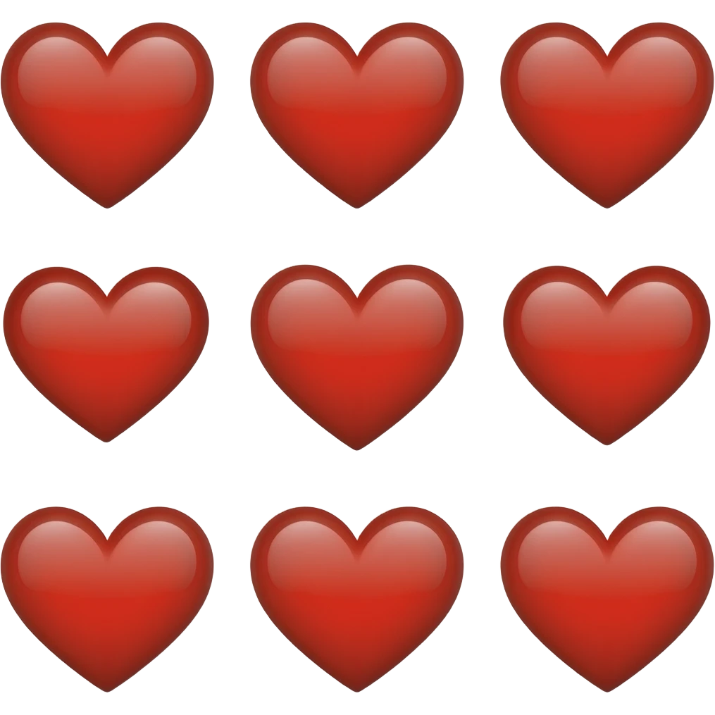 Hearts  typical emojis emoji