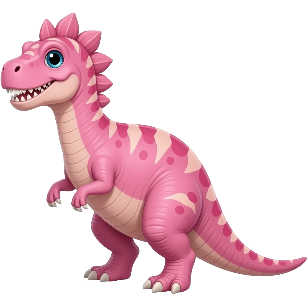 Pink dinosaur Mix with tulip emoji
