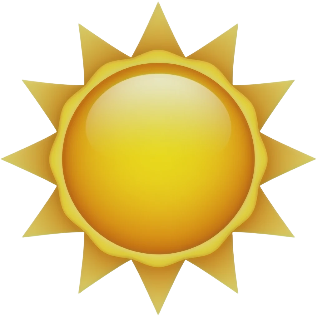 very hot sun emoji