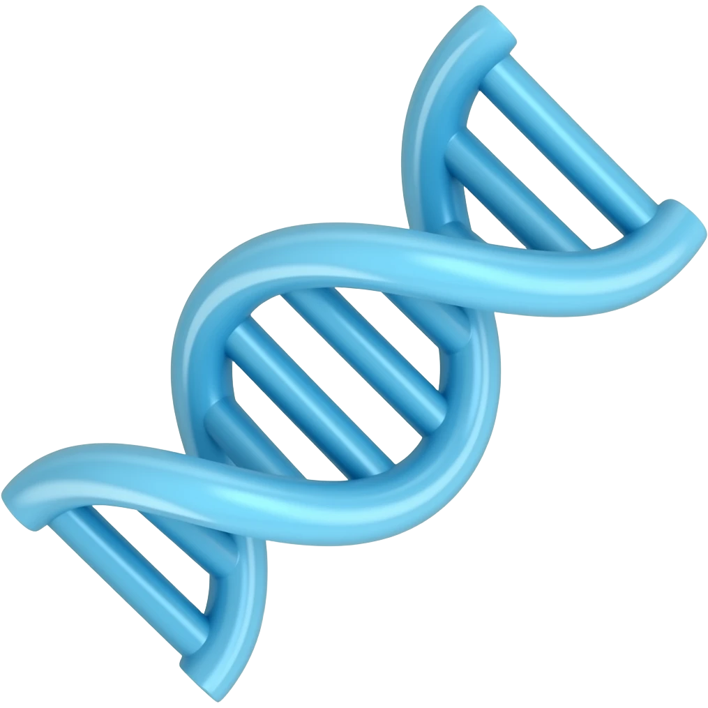 DNA bright blue emoji