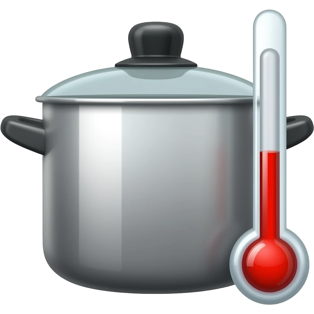 cooking pot with thermometer emoji