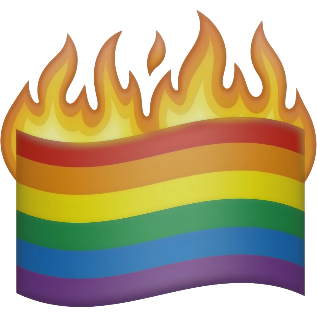 Burning Rainbow Flag emoji