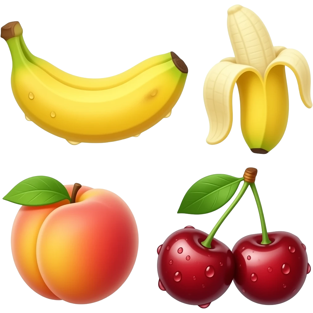 🍌🍑🍒💦💦 emoji