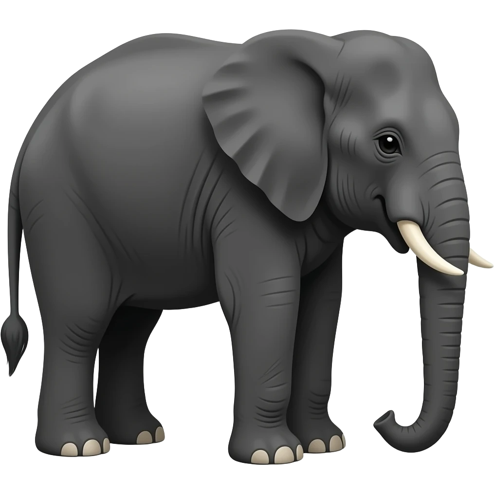 Black elephant emoji