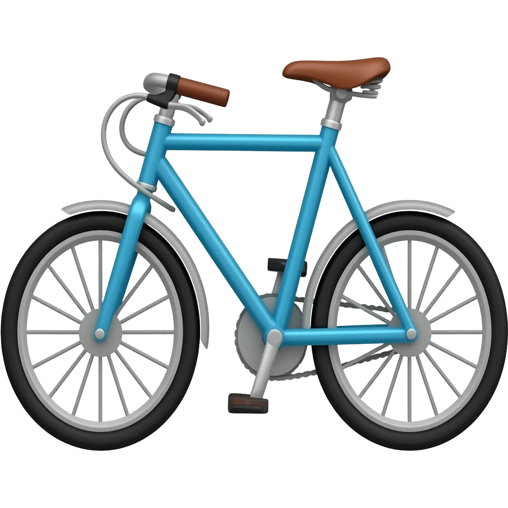 bicycle, cartoonish, less detailed emoji