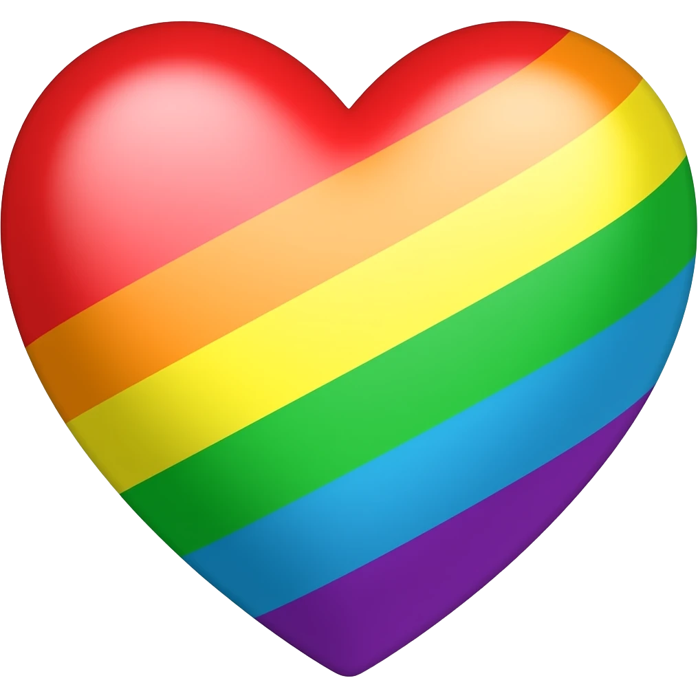 A rainbow heart emoji