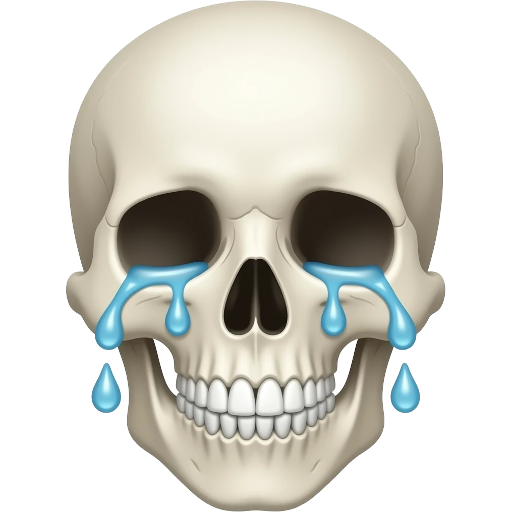 calavera llorando de la risa emoji