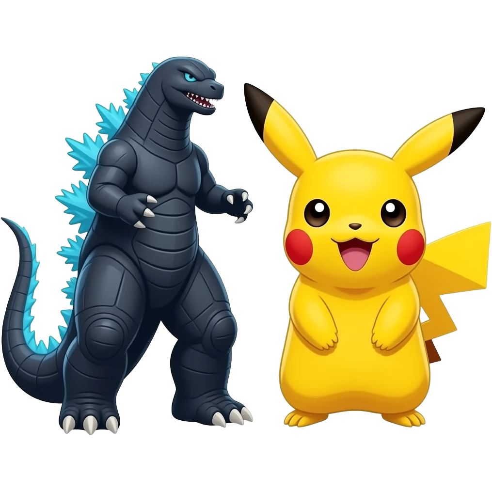 Godzilla vs Pikachu emoji