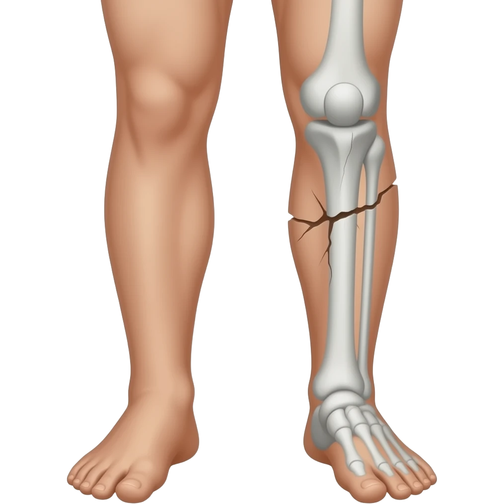 Fracture in leg emoji