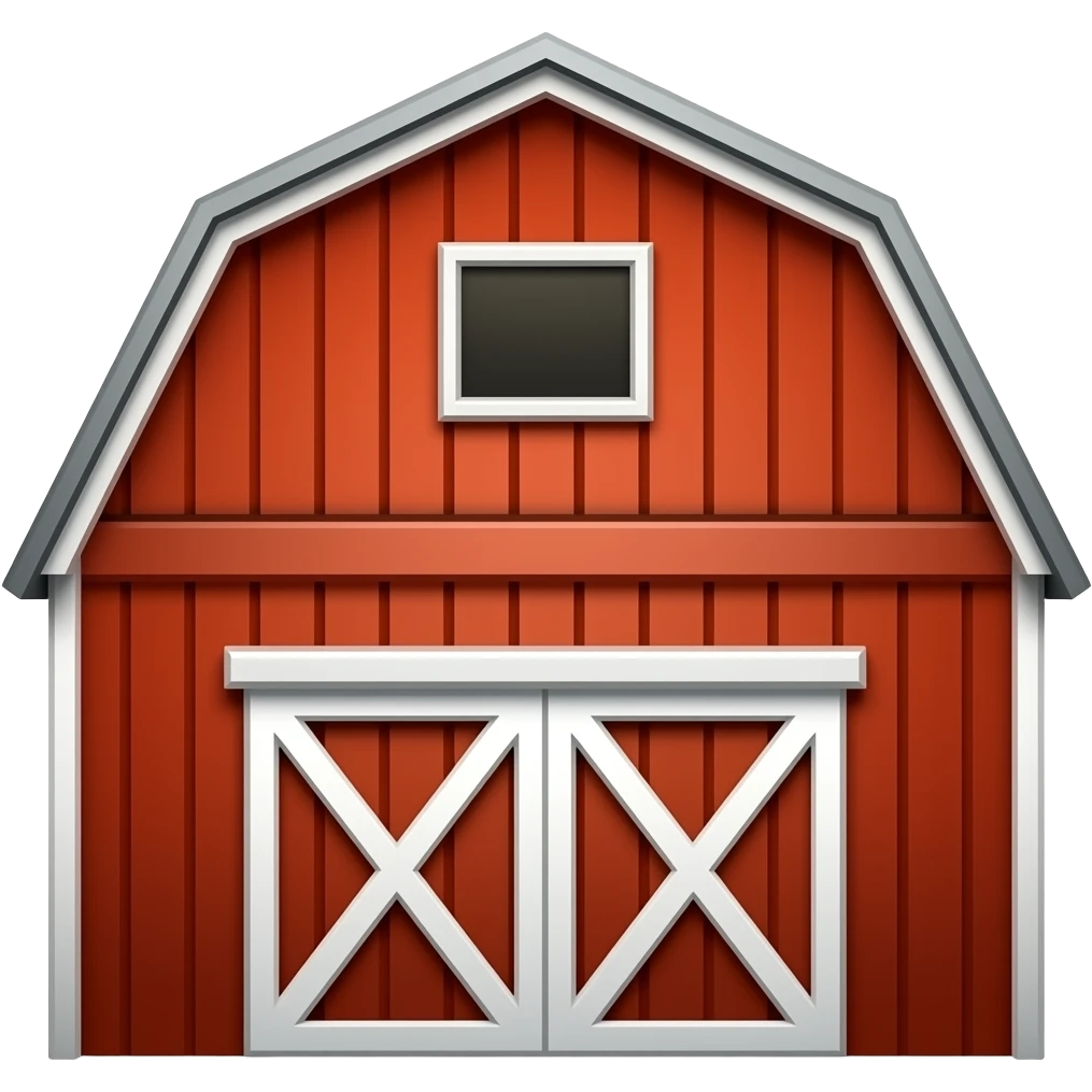 Barn emoji  building no background emoji