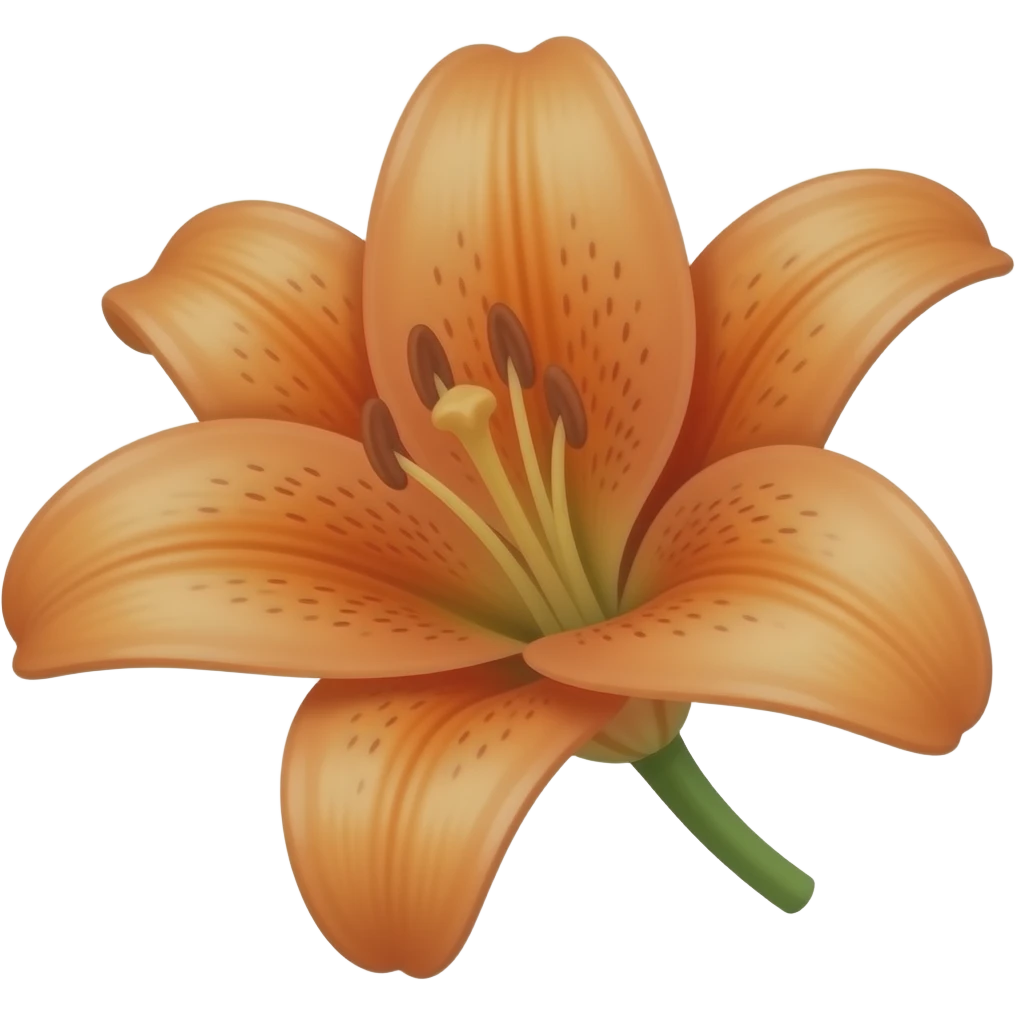 Orange lily emoji