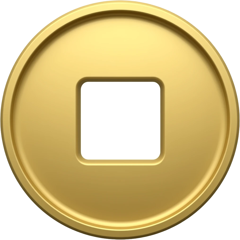 square-holed coin emoji