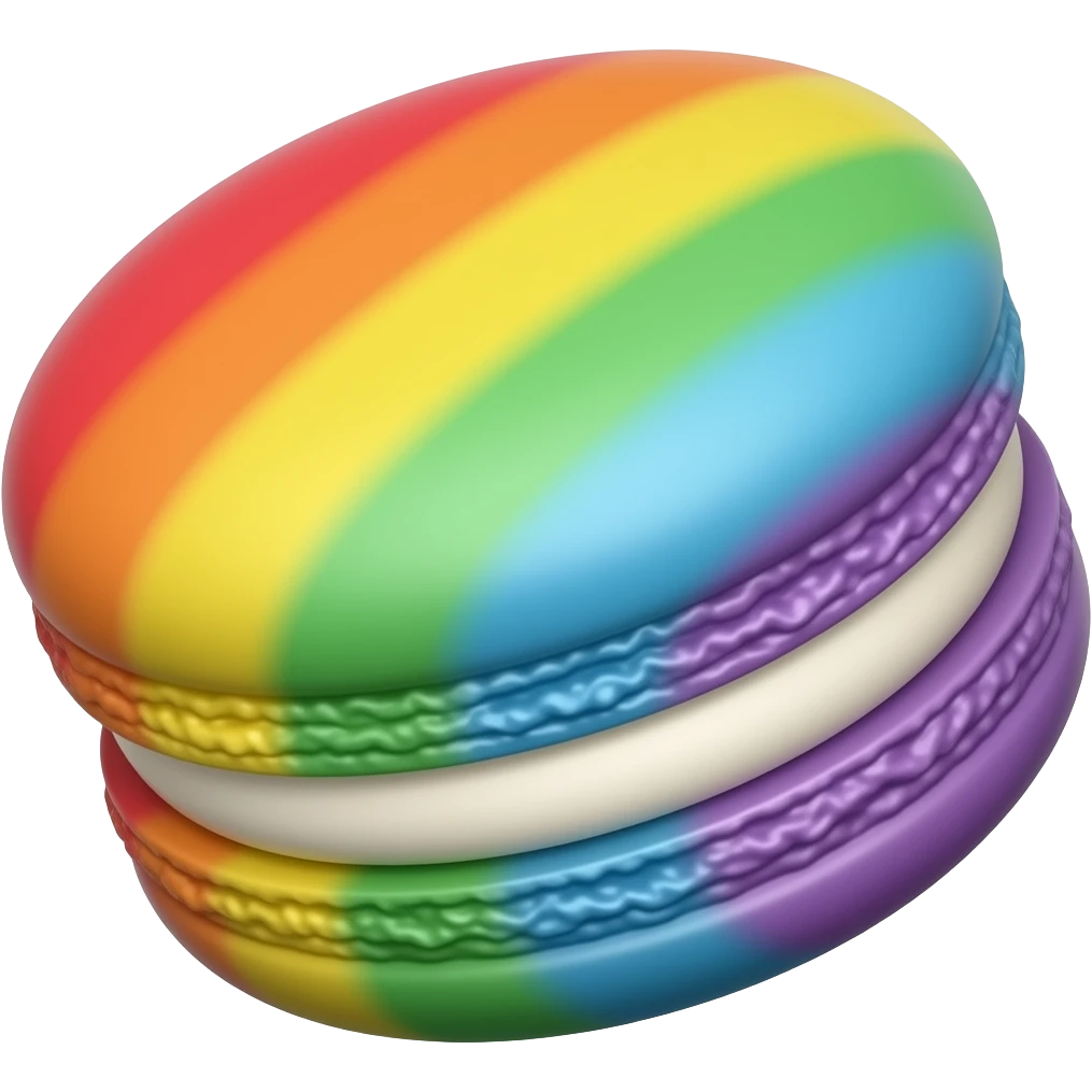 Rainbow macaron emoji