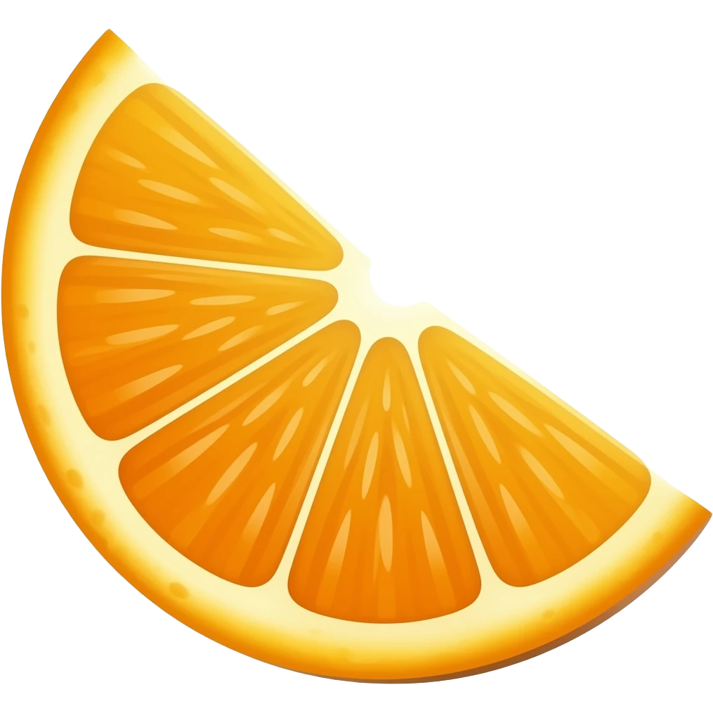 Clementine orange wedge emoji