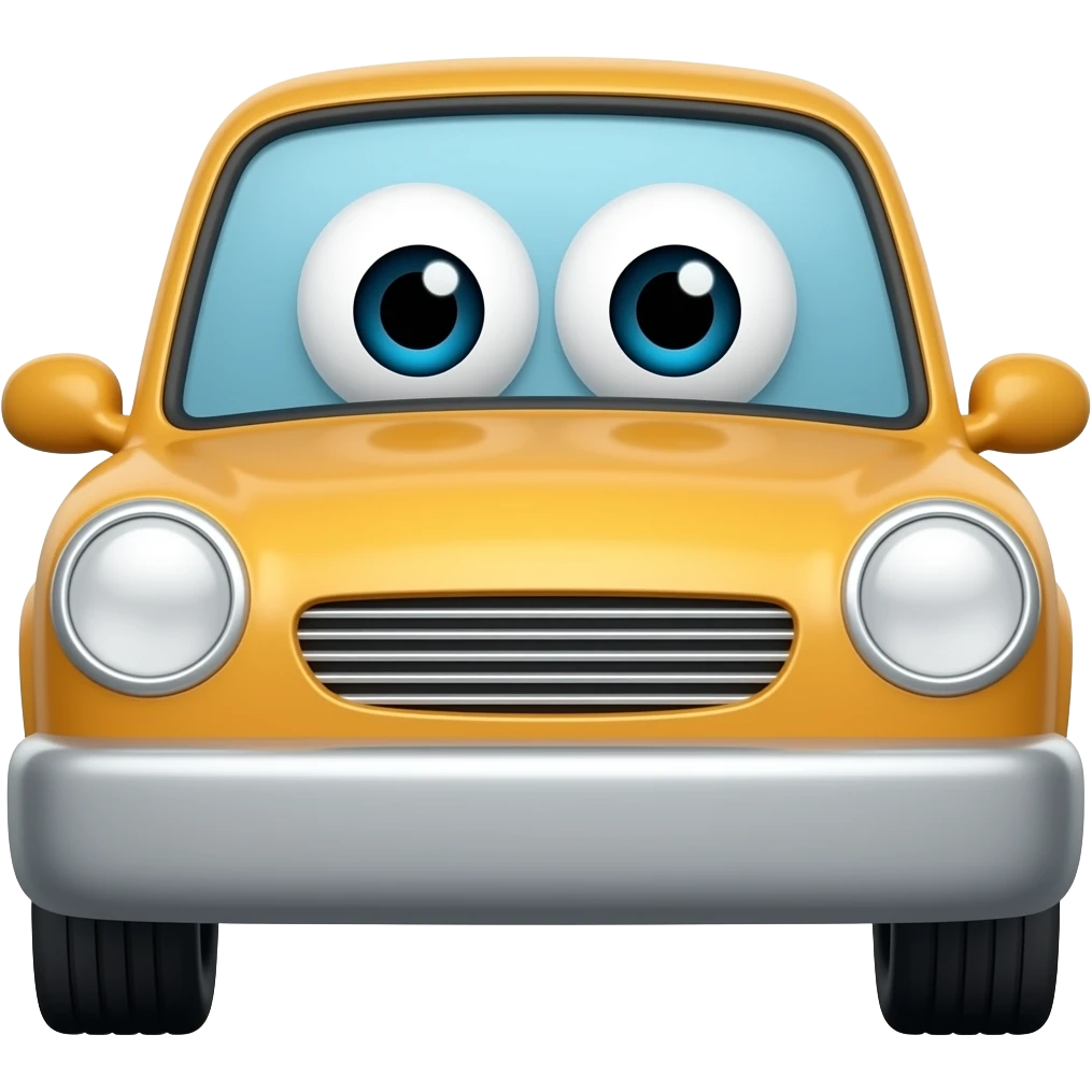 car with googly eyes emoji