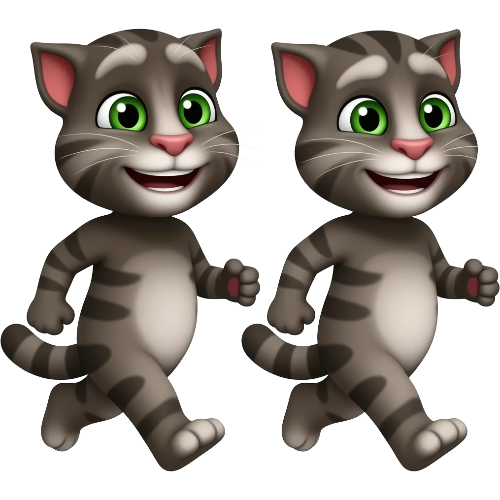 2 Talking Tom marching emoji
