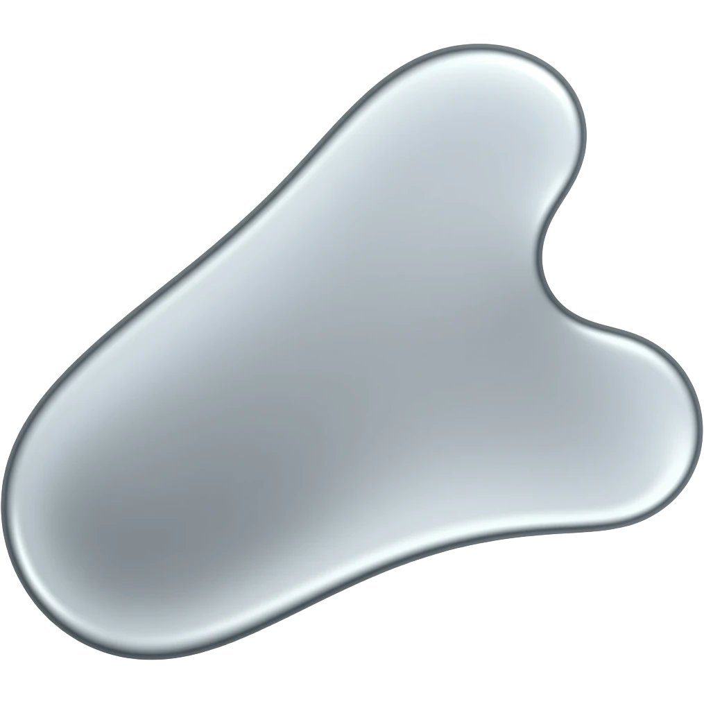 silver gua sha emoji