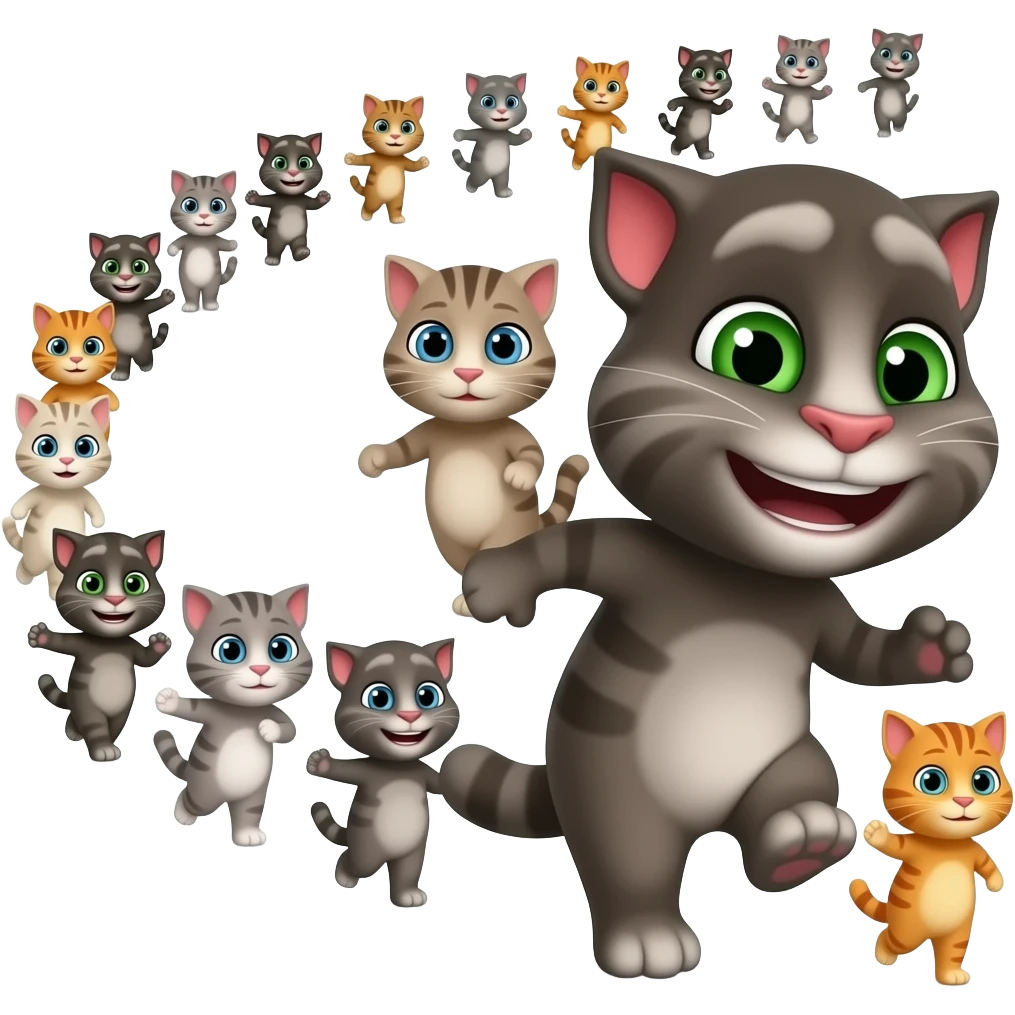 صد تاTalking Tomدرحال سفر به گیلان  و سوار هواپیماهم همشون هستند emoji
