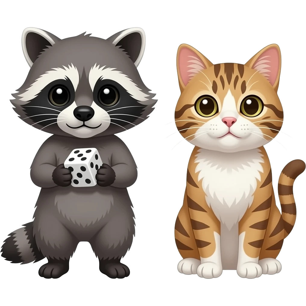 🎲🦝🐱 emoji