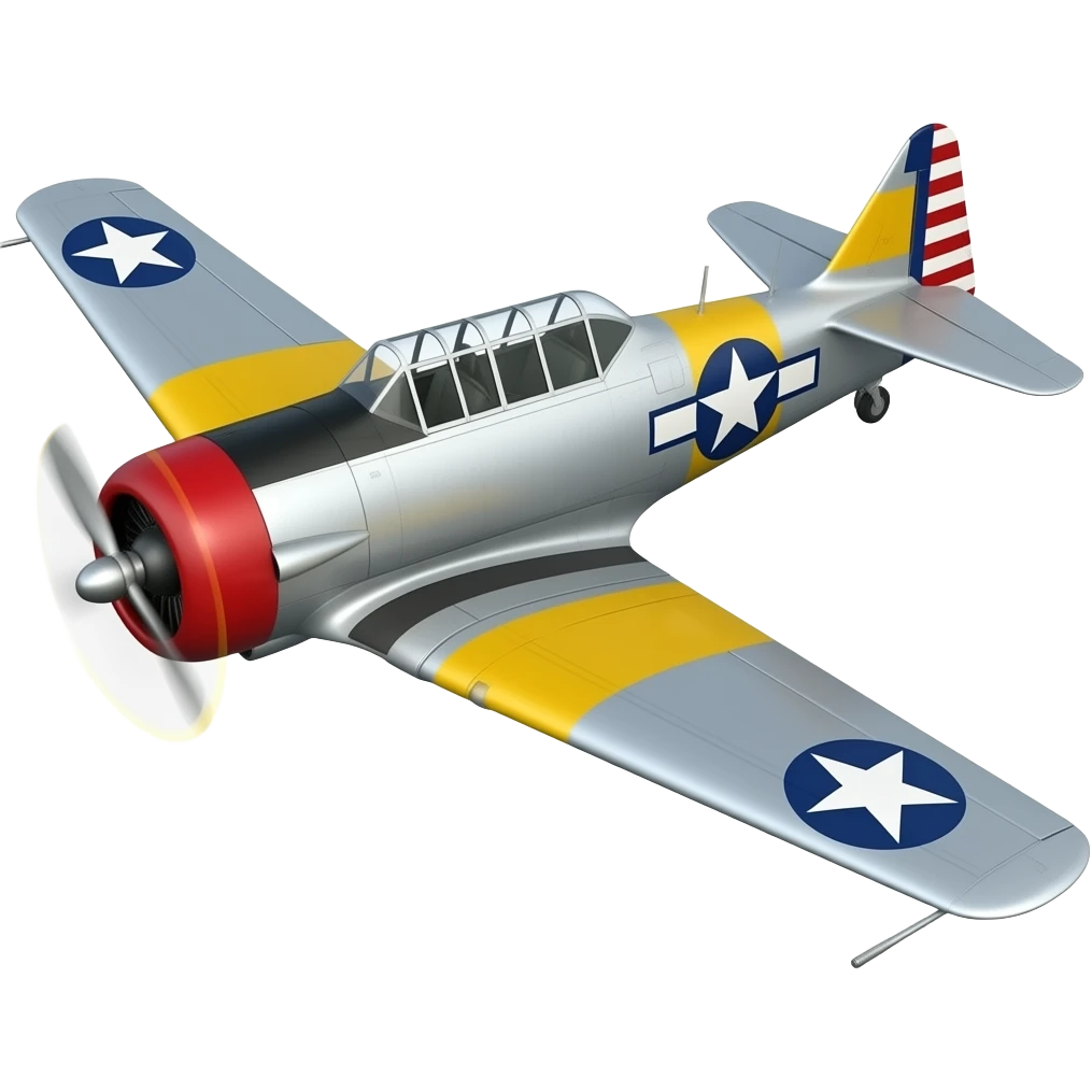 North American T‑6 Texan 3/4 ANGLE emoji