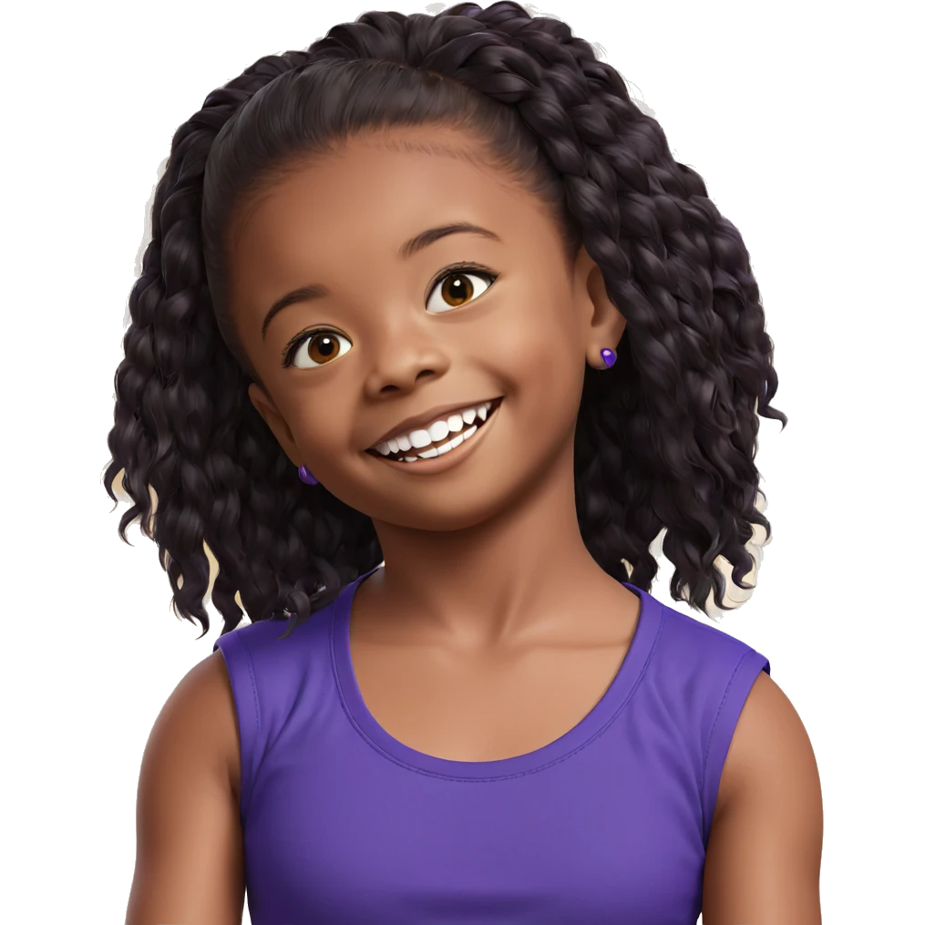smiling girl in purple shirt emoji