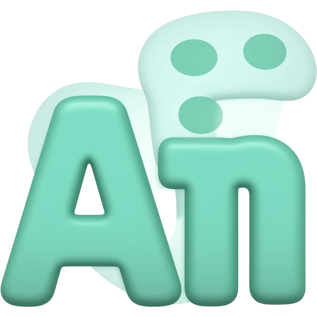 Verde Jade letter uppercase Air_Flor in cursive style emoji