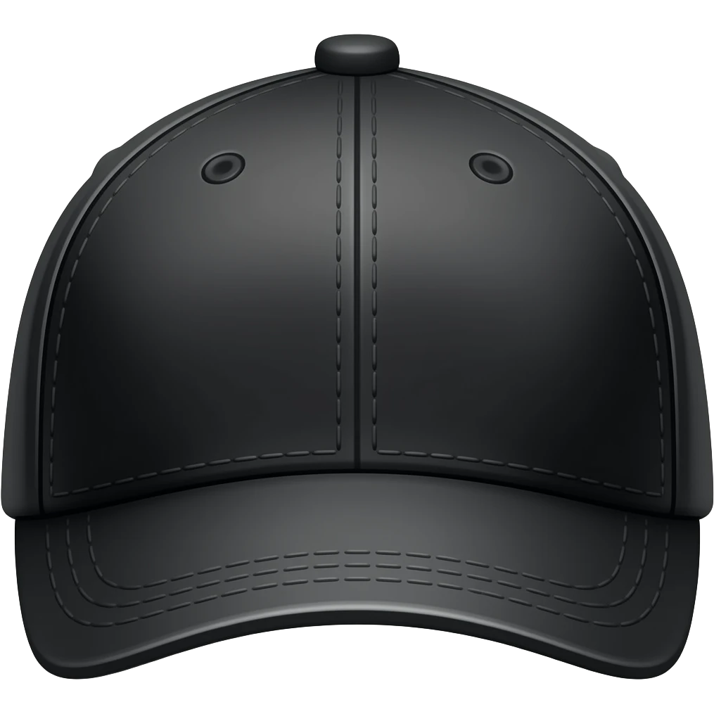 BLACK FLAT CAP emoji