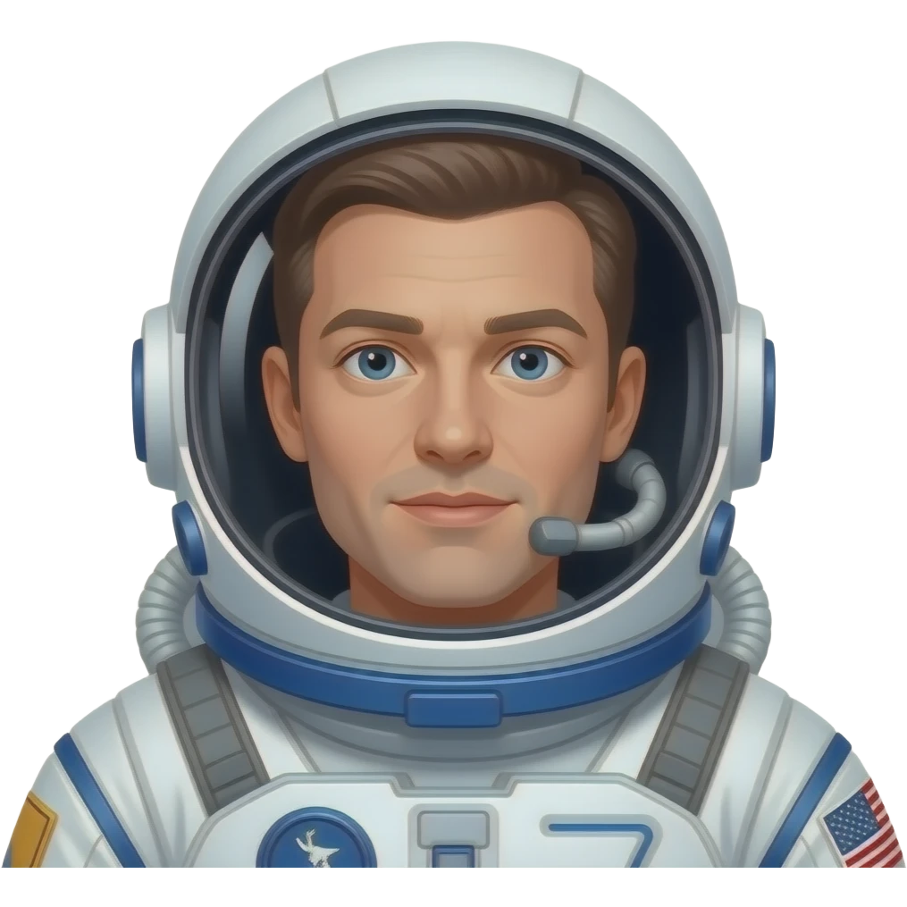 человек в скафандре на луне emoji