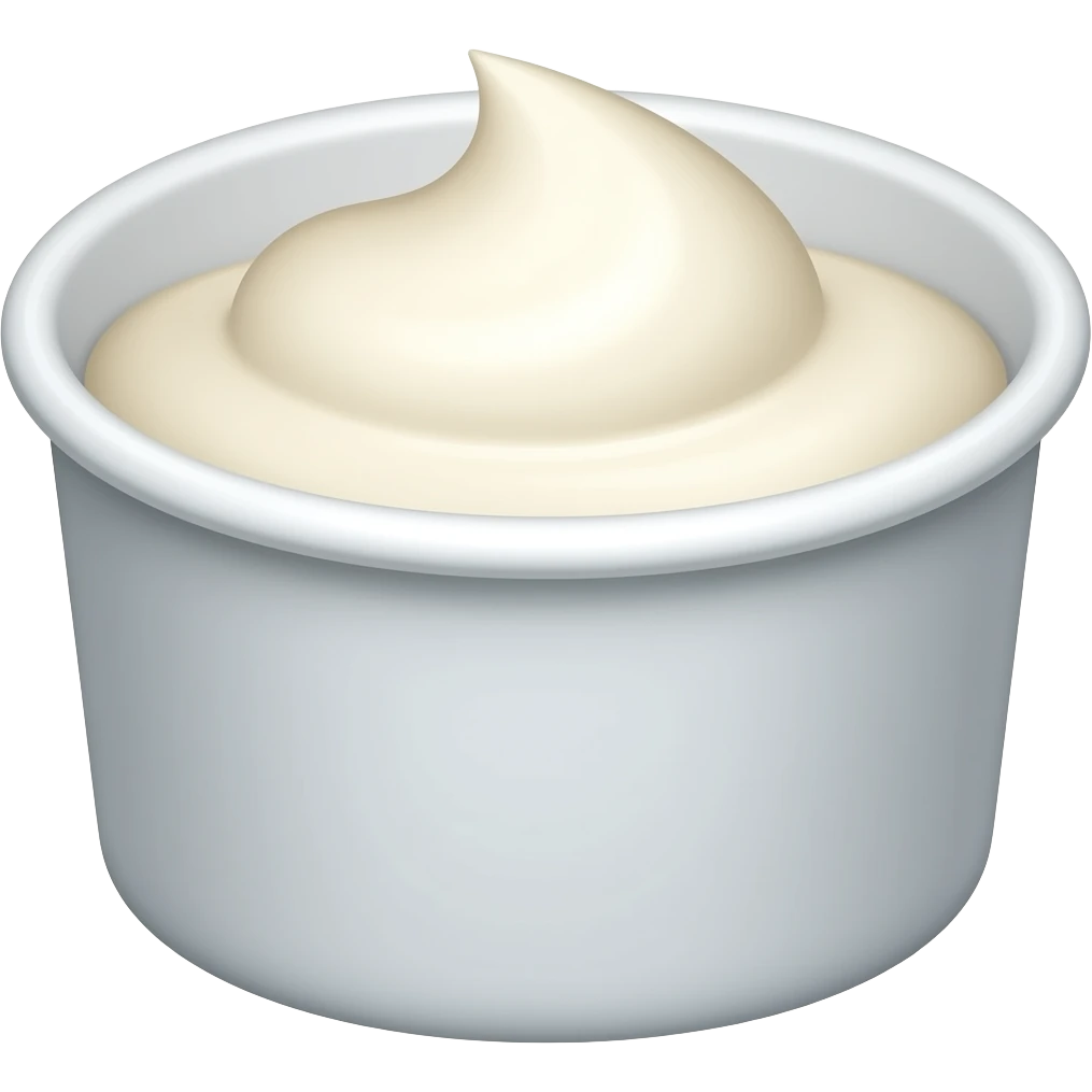 white caesar sauce in a small cup emoji | AI Emoji Generator