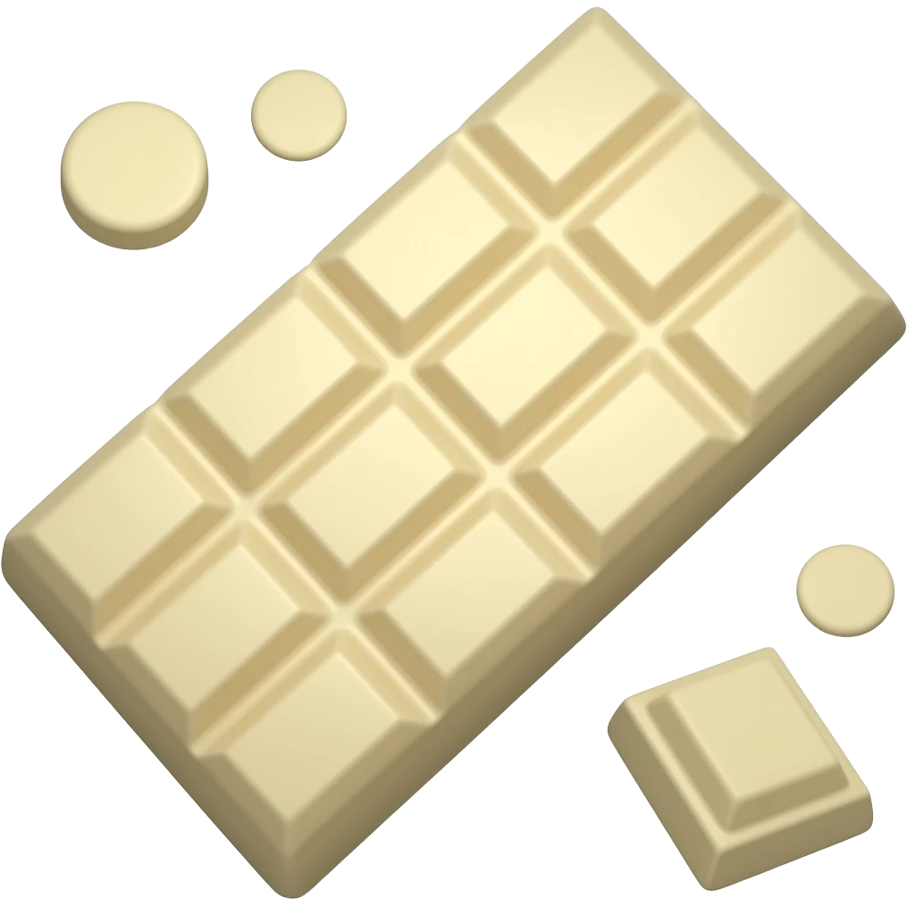 white chocolate bar emoji