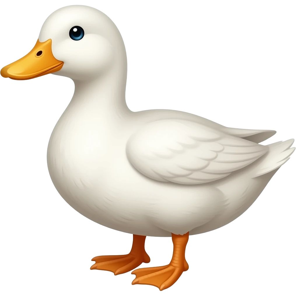 a white duck emoji