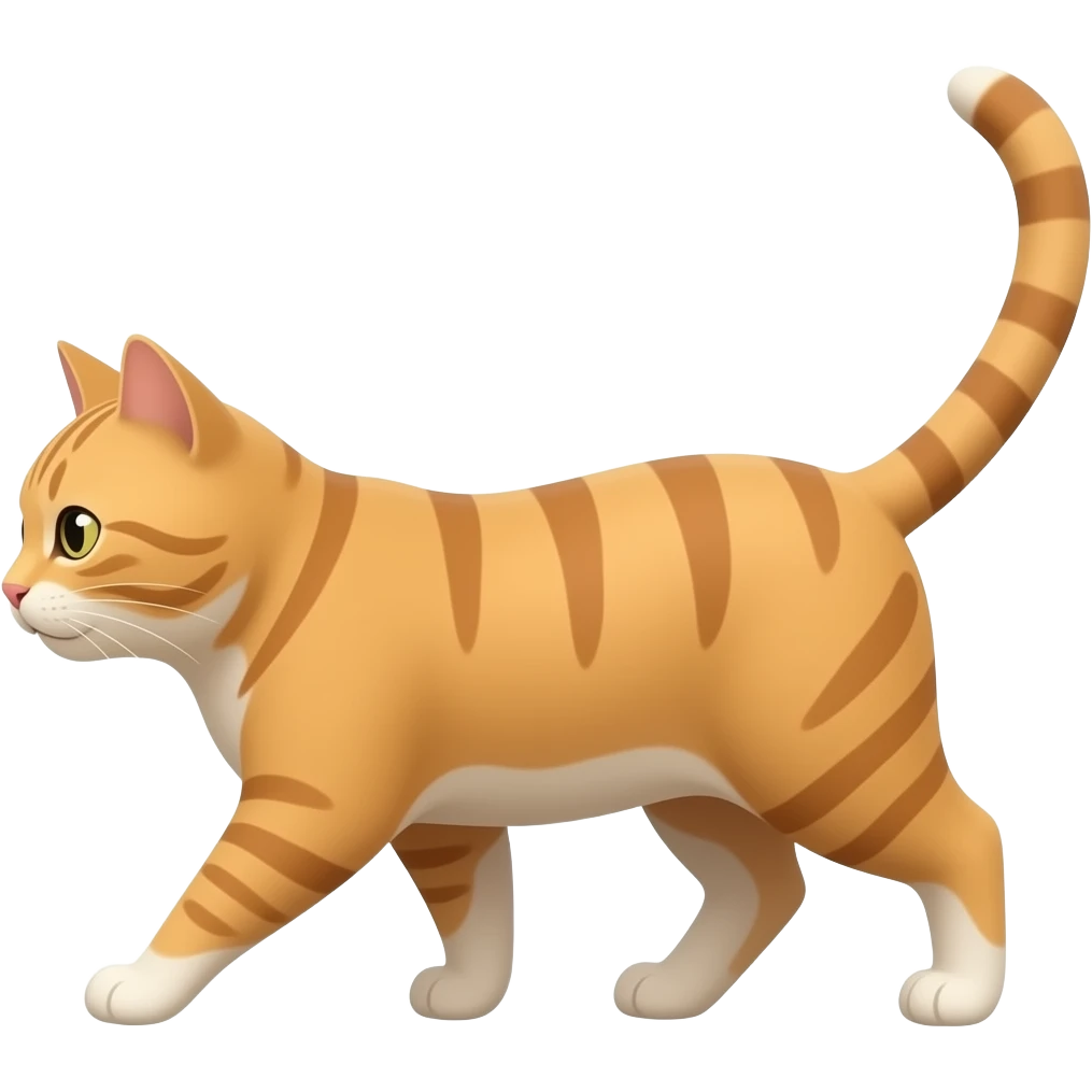 orange cat walking emoji