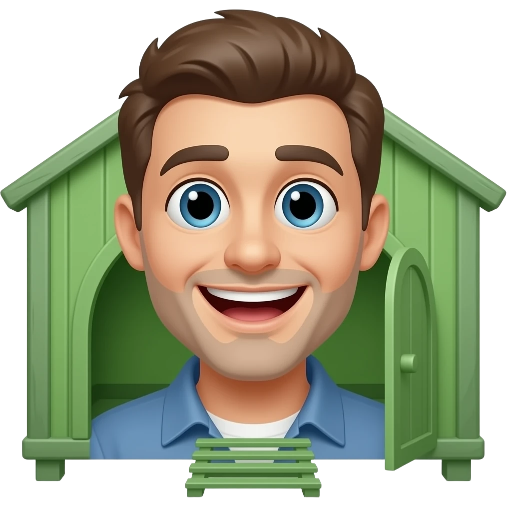 Смайлик в зелёном кокошнике emoji